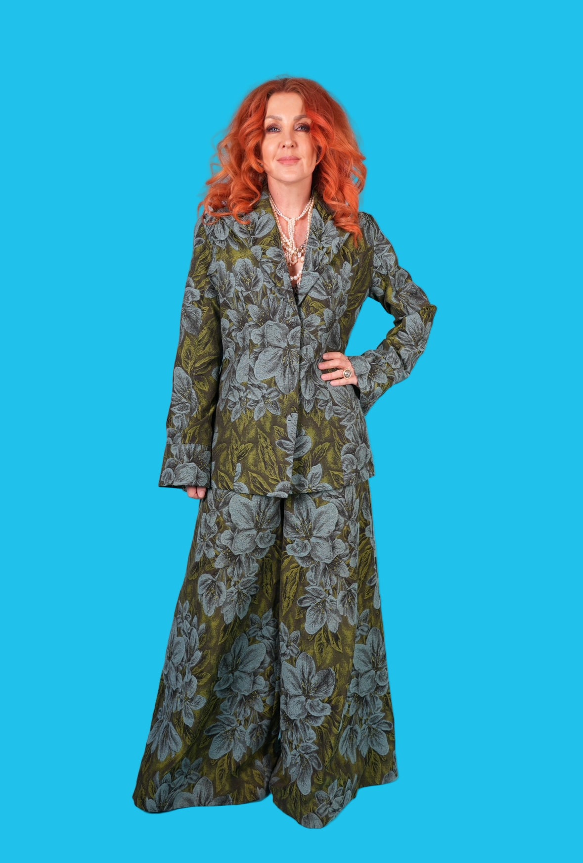 Classic Blazer in Italian Floral Brocade