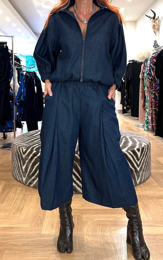 Midi Culotte in Indigo