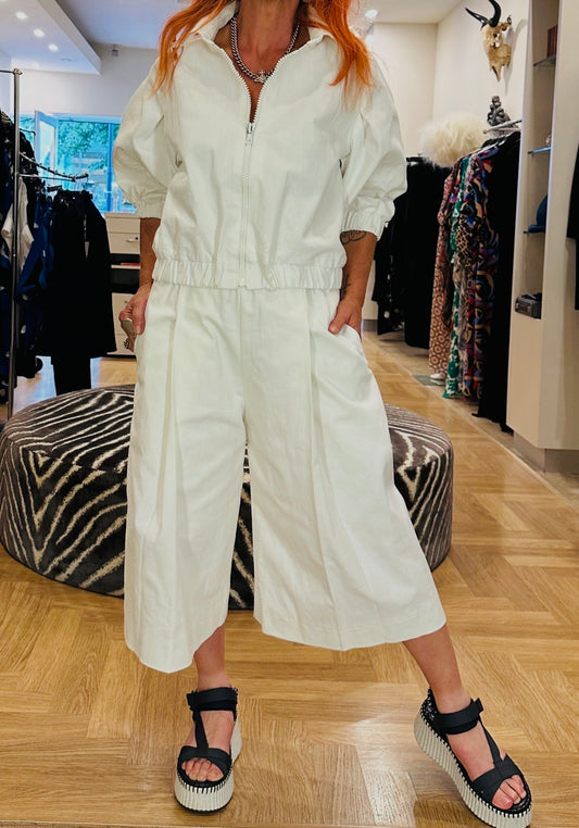 Midi Culotte in Off White