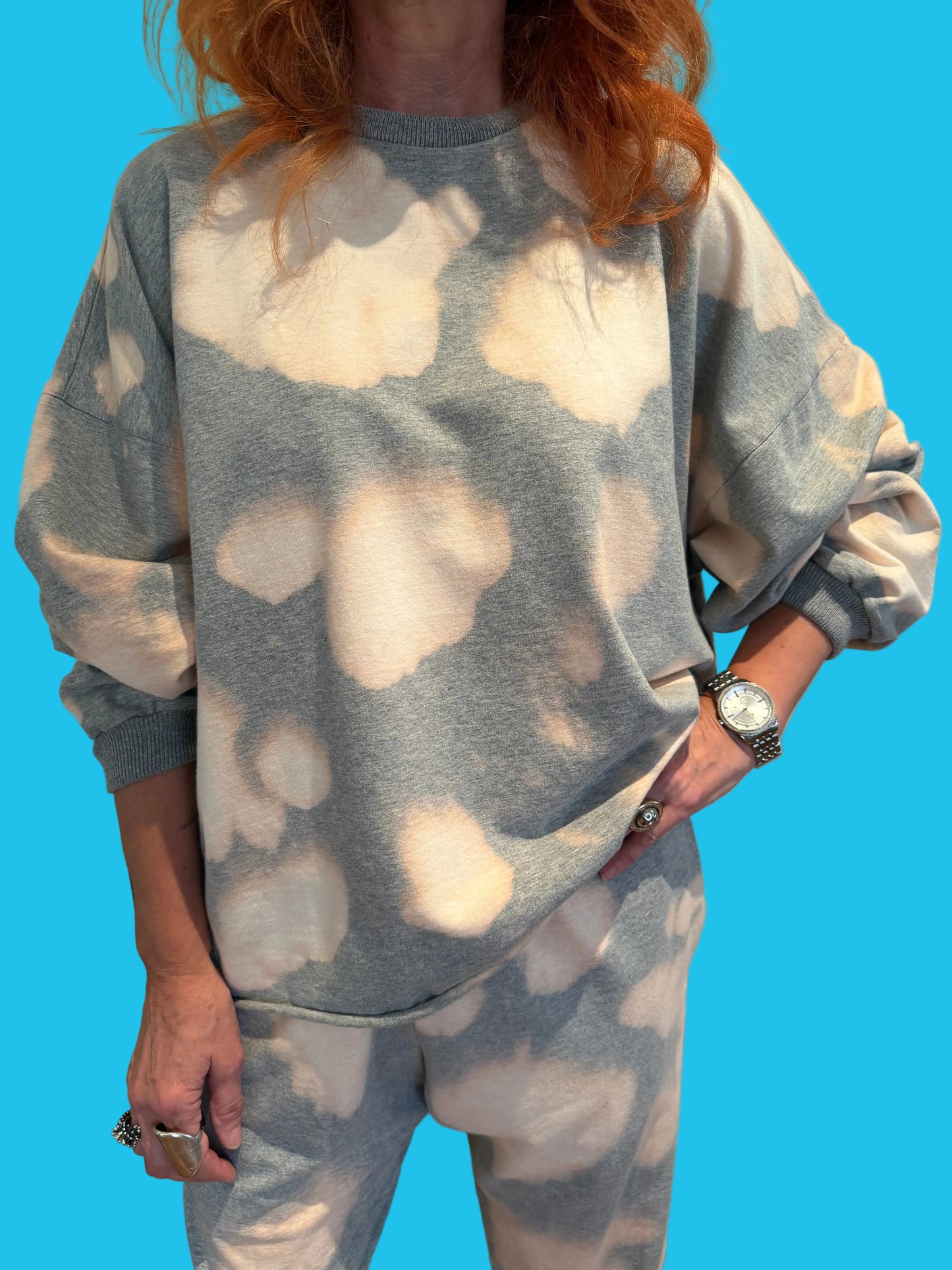 Sweat Top in Peach Cloud