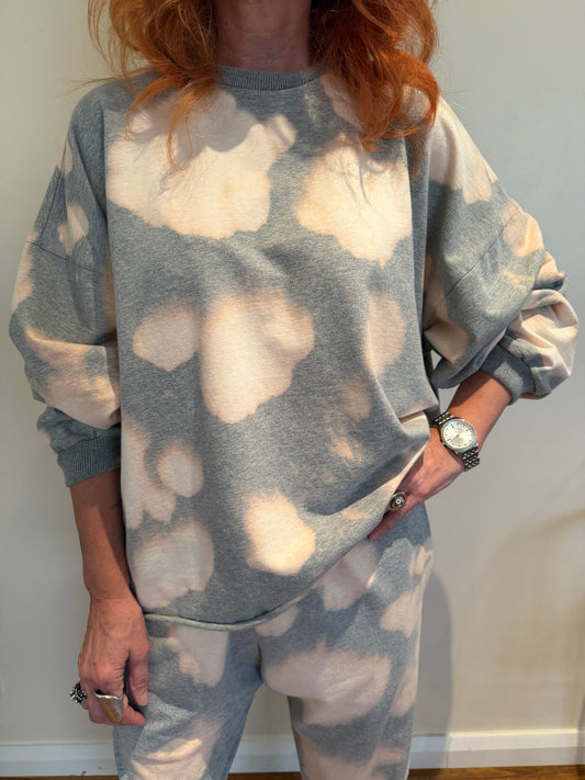 Olympia Sweat Top in Peach Cloud