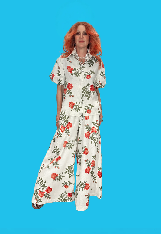 Dolly Box Shirt in Italian Rose Linen