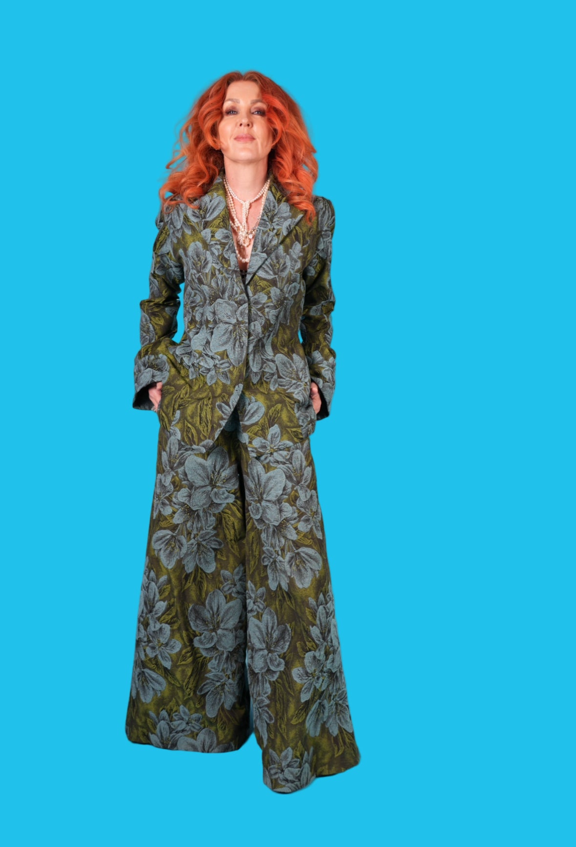 Classic Blazer in Italian Floral Brocade