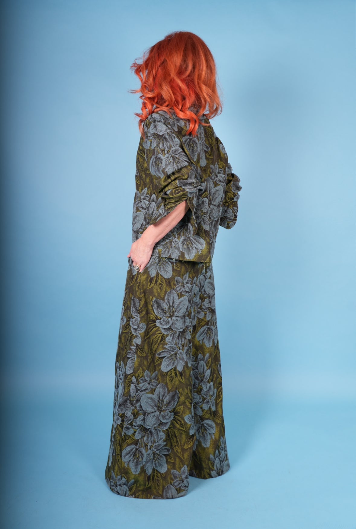 Shacket in Italian Floral Brocade