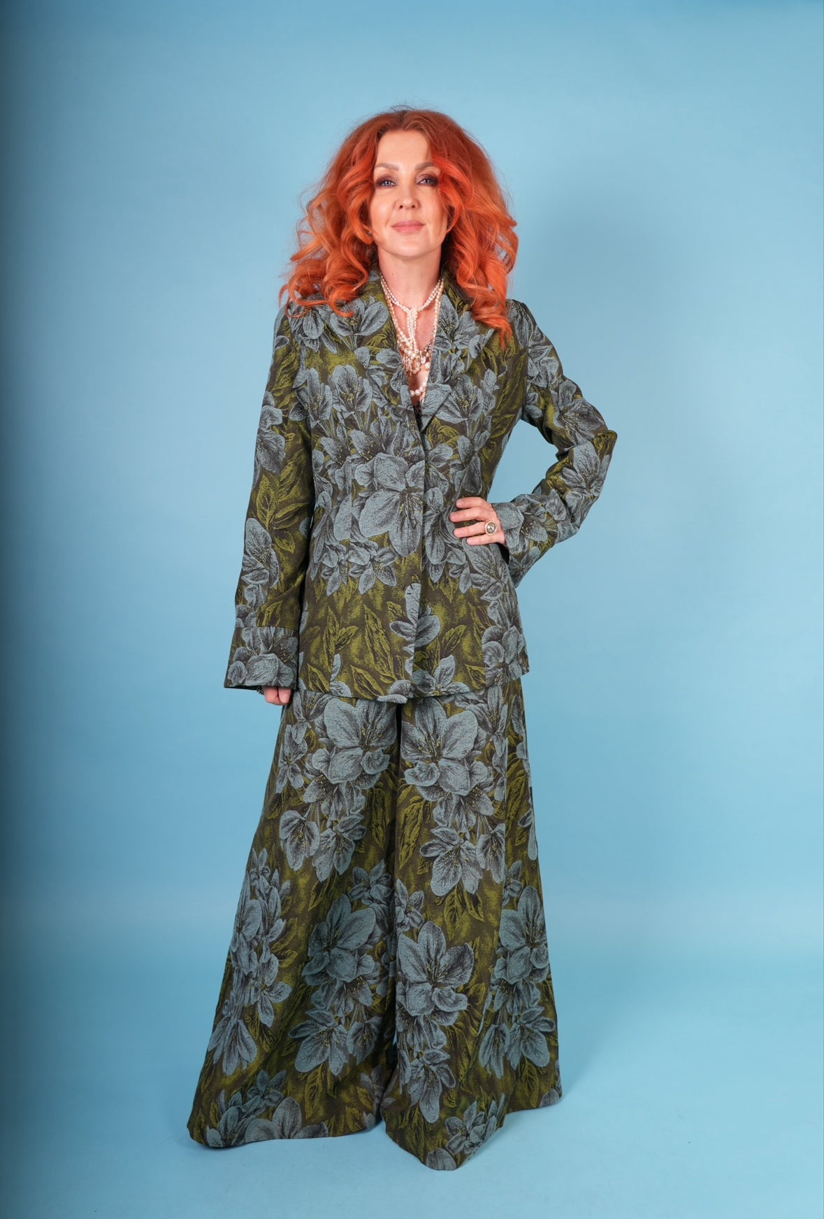 Culottes in Italian Floral Brocade