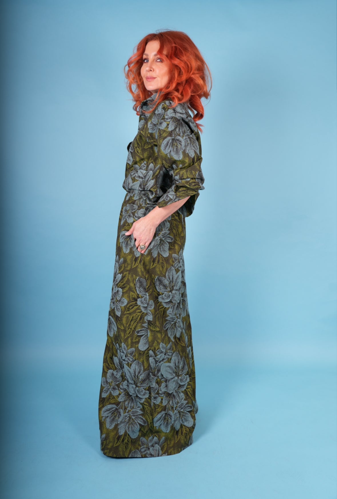 Shacket in Italian Floral Brocade