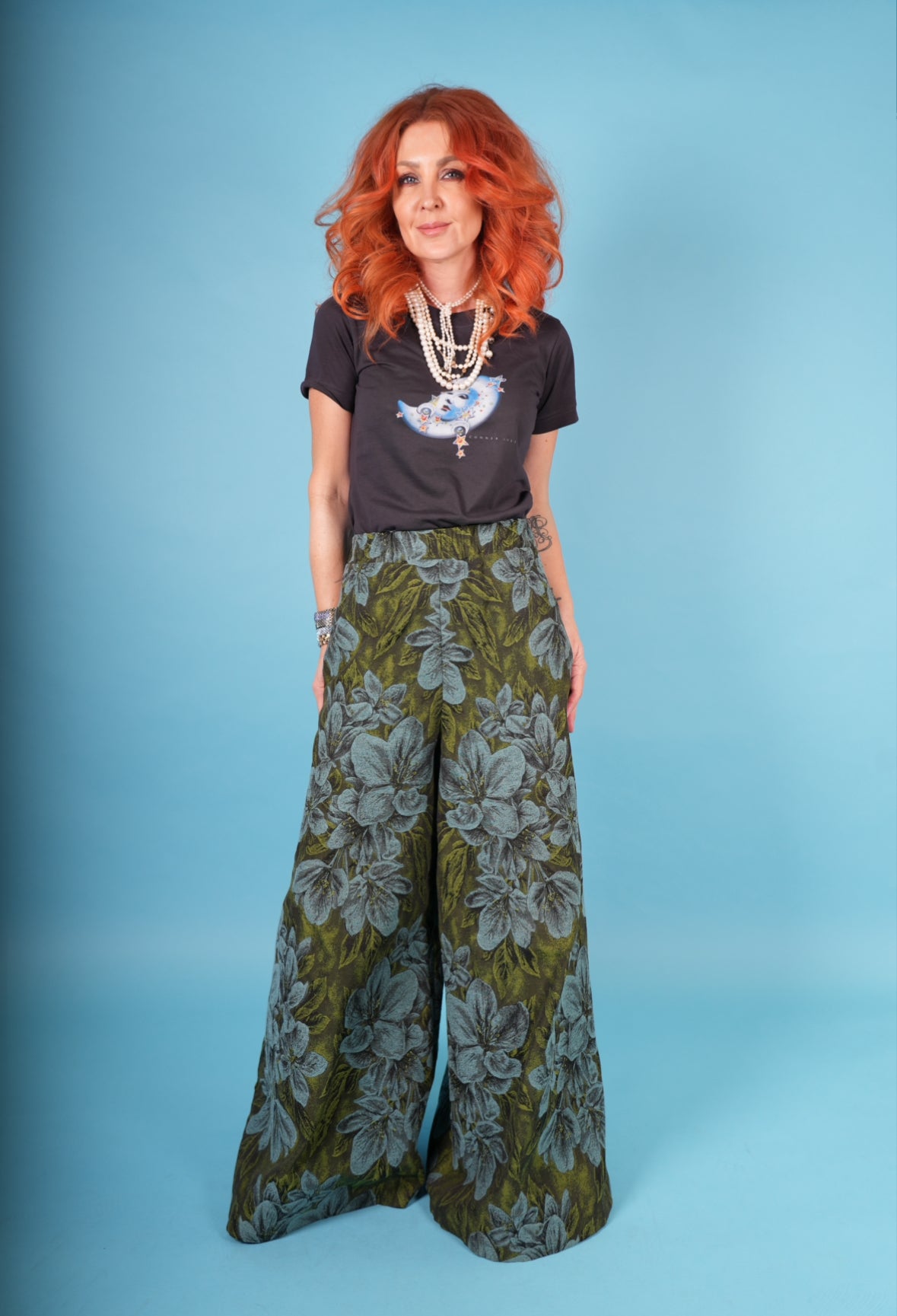 Culottes in Italian Floral Brocade