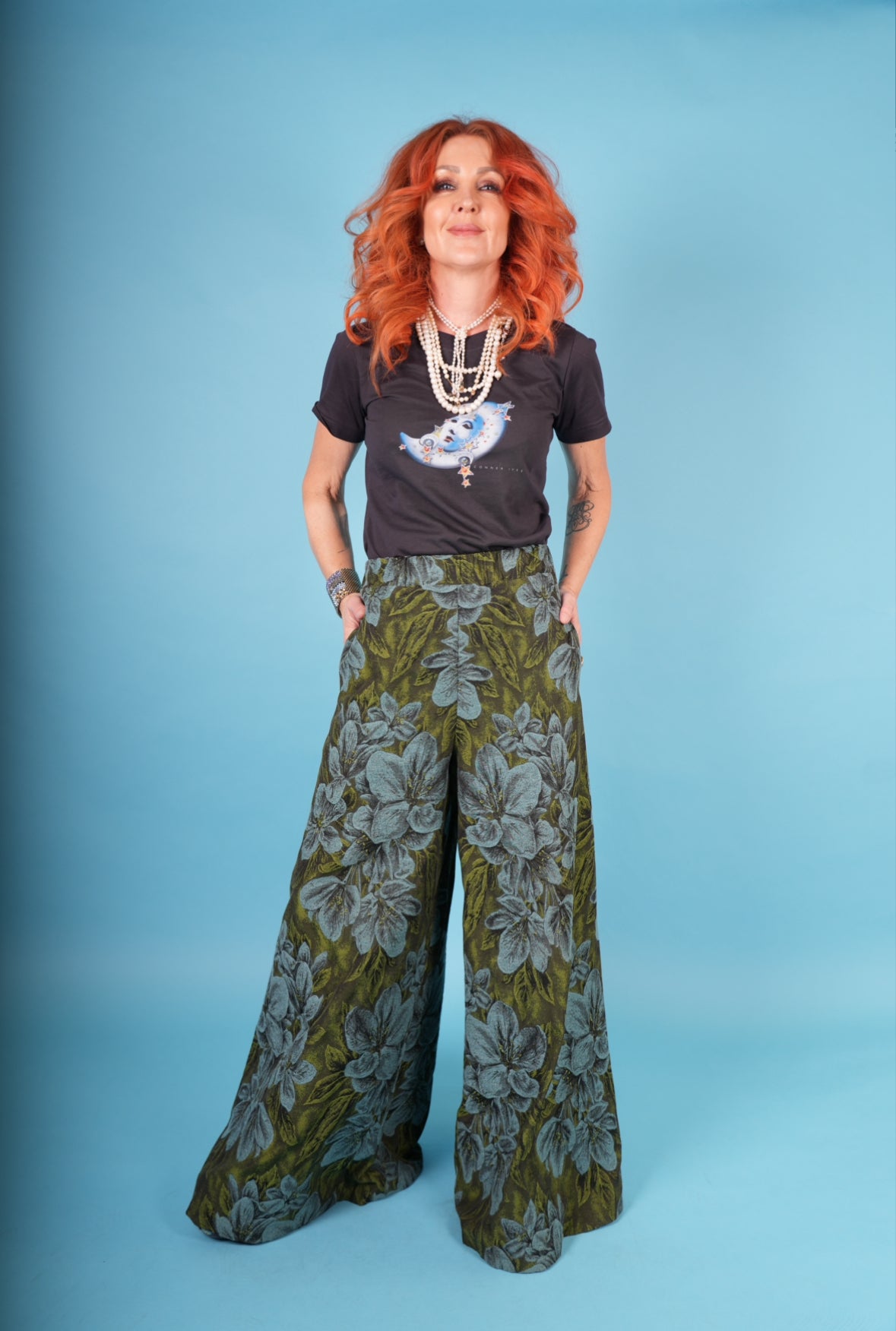 Culottes in Italian Floral Brocade