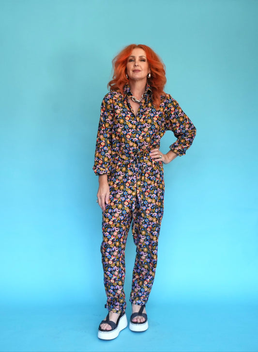 Boiler Suit in Retro Floral