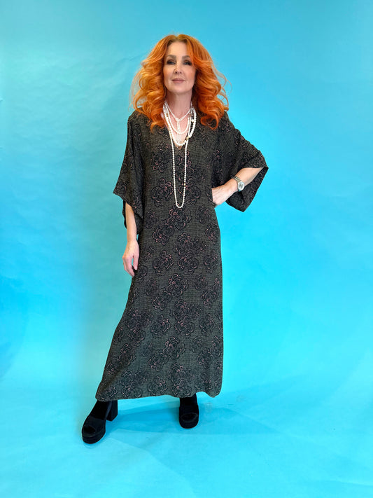 House Dress in Khaki Bouclé