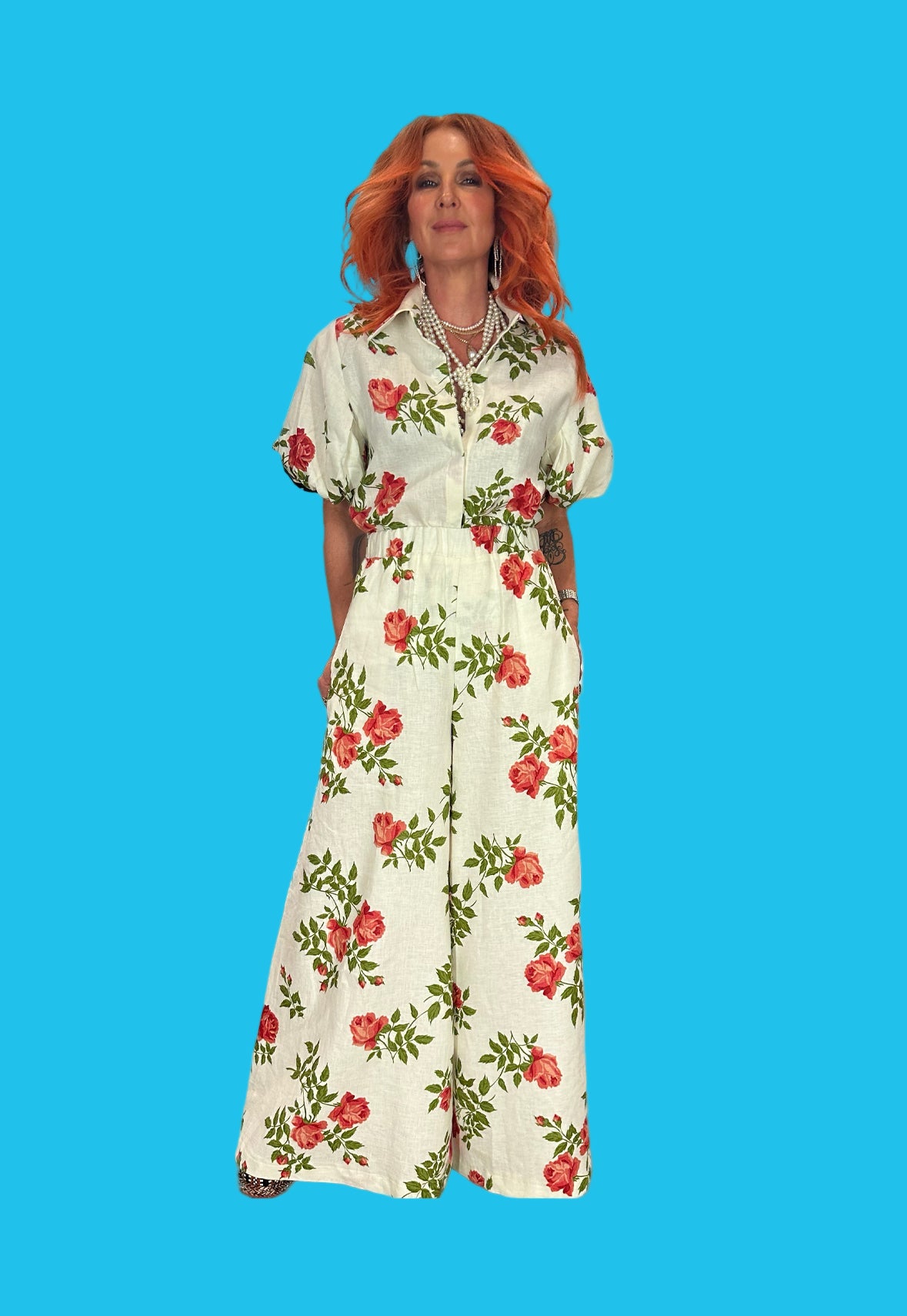 Dolly Box Shirt in Italian Rose Linen