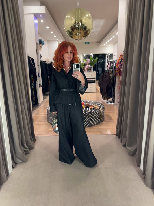 Denim Culottes in Black