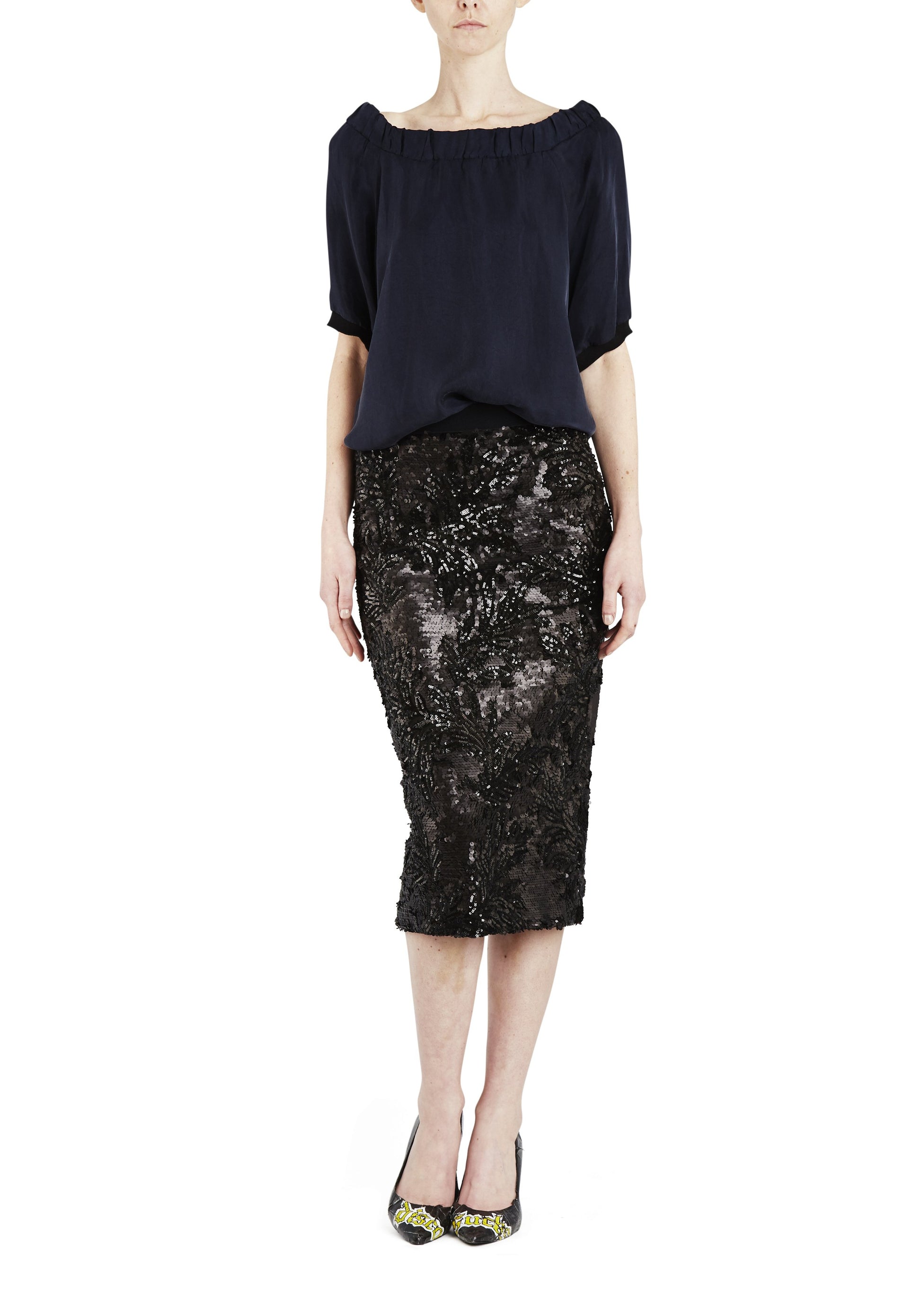 Sequin Skirt Black - Empire Rose