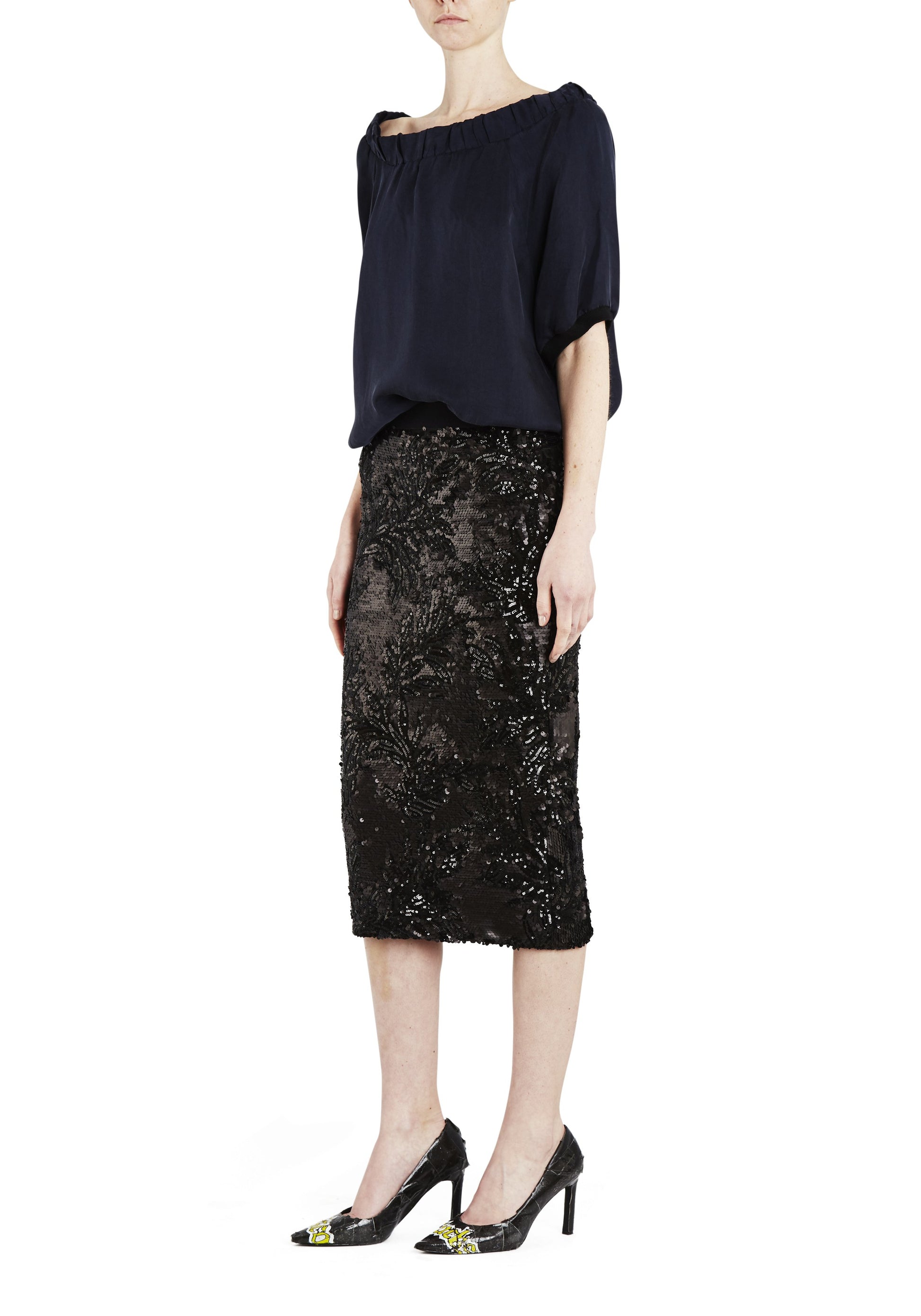 Sequin Skirt Black - Empire Rose