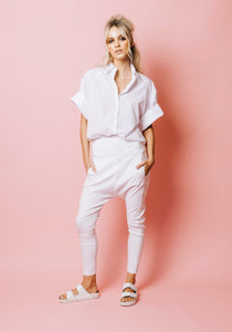 The Highrise Cropped Trainer in White