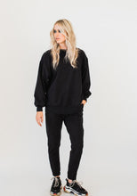 Load image into Gallery viewer, Olympia Sweat Top Black