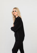 Load image into Gallery viewer, Olympia Sweat Top Black