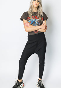 Twill Highrise Cropped Pant Black