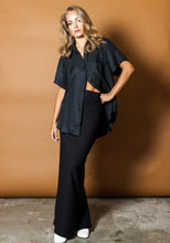 Load image into Gallery viewer, Bonded Crepe Column Skirt Black