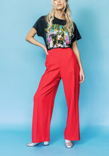 Load image into Gallery viewer, Pintuck Pleat Pant in Scarlet Red