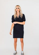 Load image into Gallery viewer, Olympia S/S V-neck Sweater Dress Navy