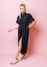 Load image into Gallery viewer, Cuffed Shirtdress in Black