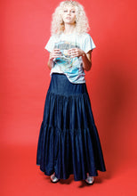 Load image into Gallery viewer, Tiered Maxi Skirt in Denim