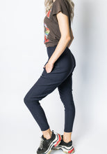 Load image into Gallery viewer, Twill Highrise Cropped Pant Navy