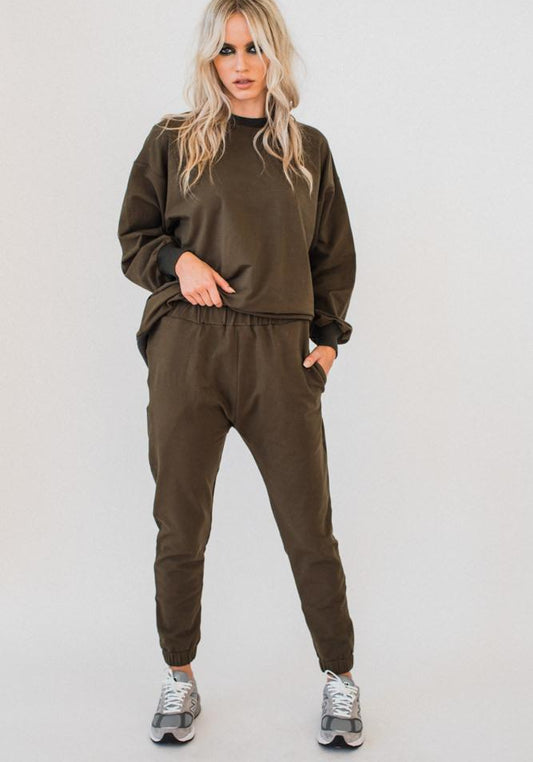 Olympia Sweat Pants Khaki